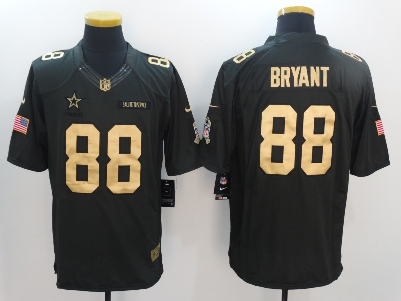 Nike Cowboys 88 Dez Bryant Anthracite Salute to Service Limited Jersey