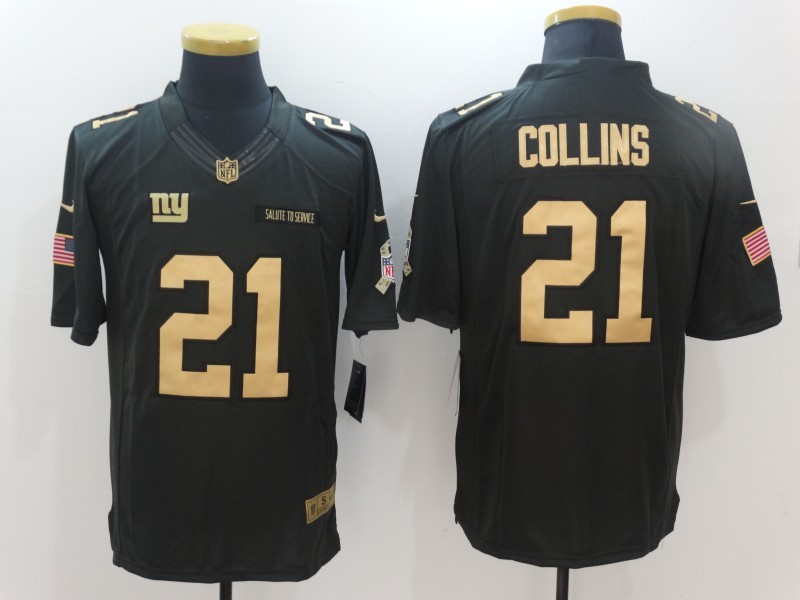 Nike Giants 21 Landon Collins Anthracite Gold Limited Jersey