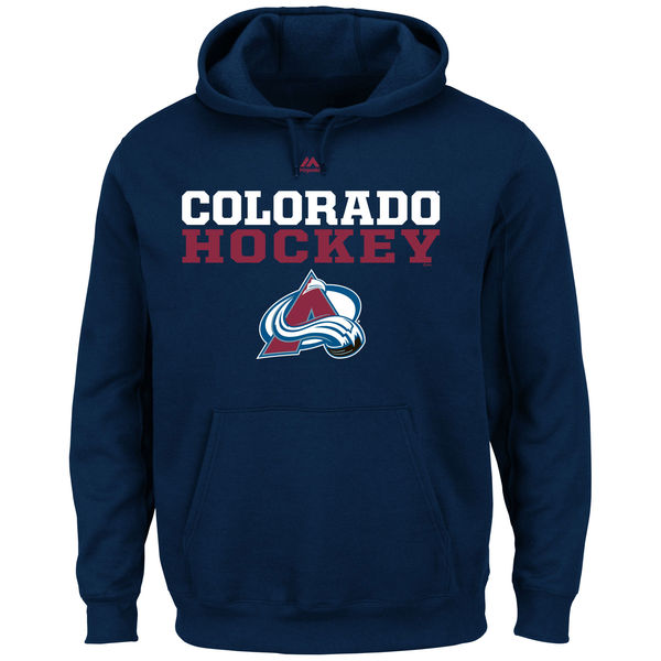 Colorado Avalanche Majestic Feel The Pressure Pullover Hoodie Navy