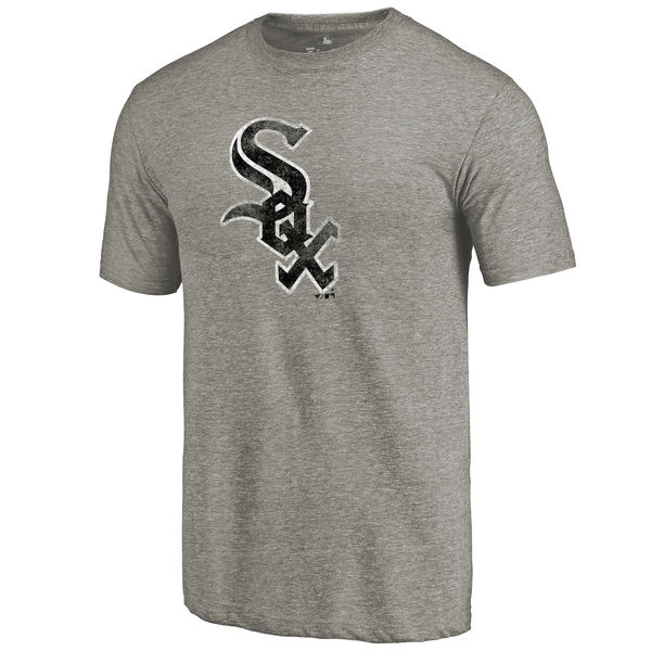 Chicago White Sox Distressed Team Tri Blend T-Shirt Ash