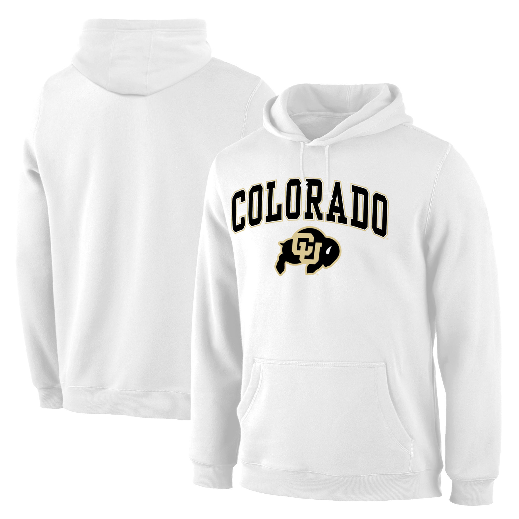 Colorado Buffaloes White Campus Pullover Hoodie