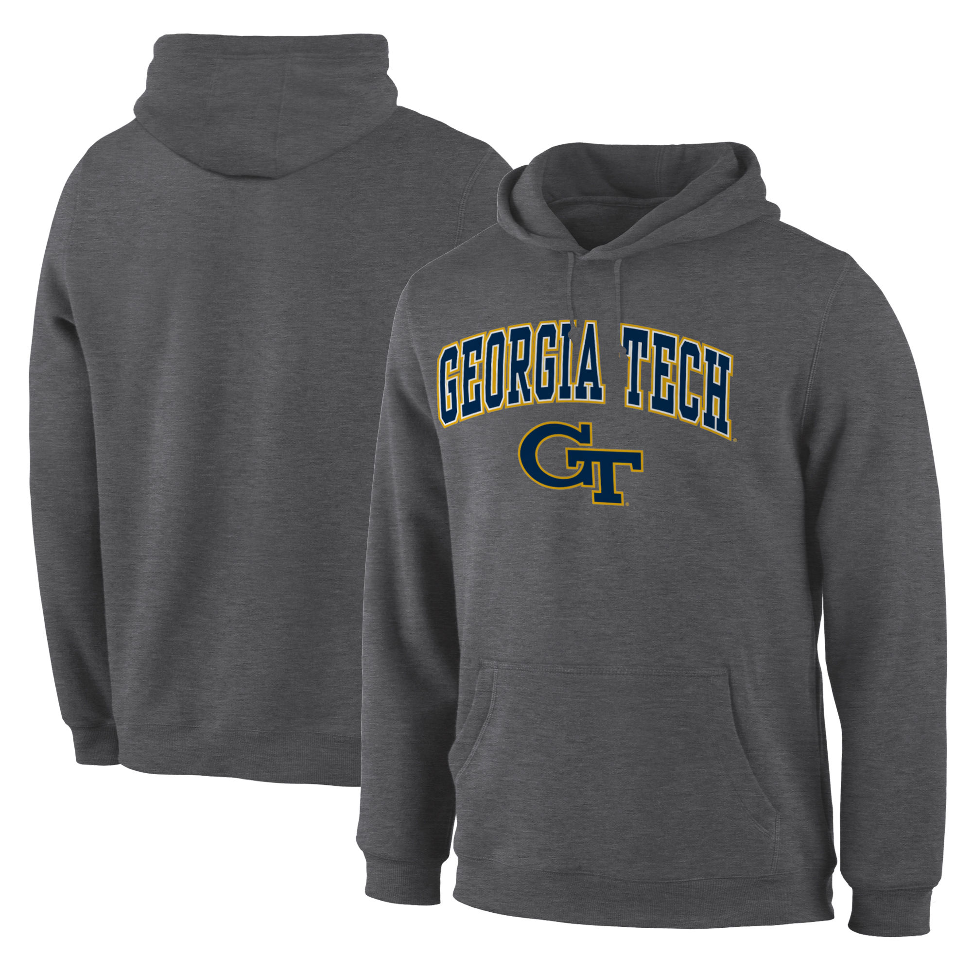 Georgia Tech Yellow Jackets Charcoal Campus Pullover Hoodie