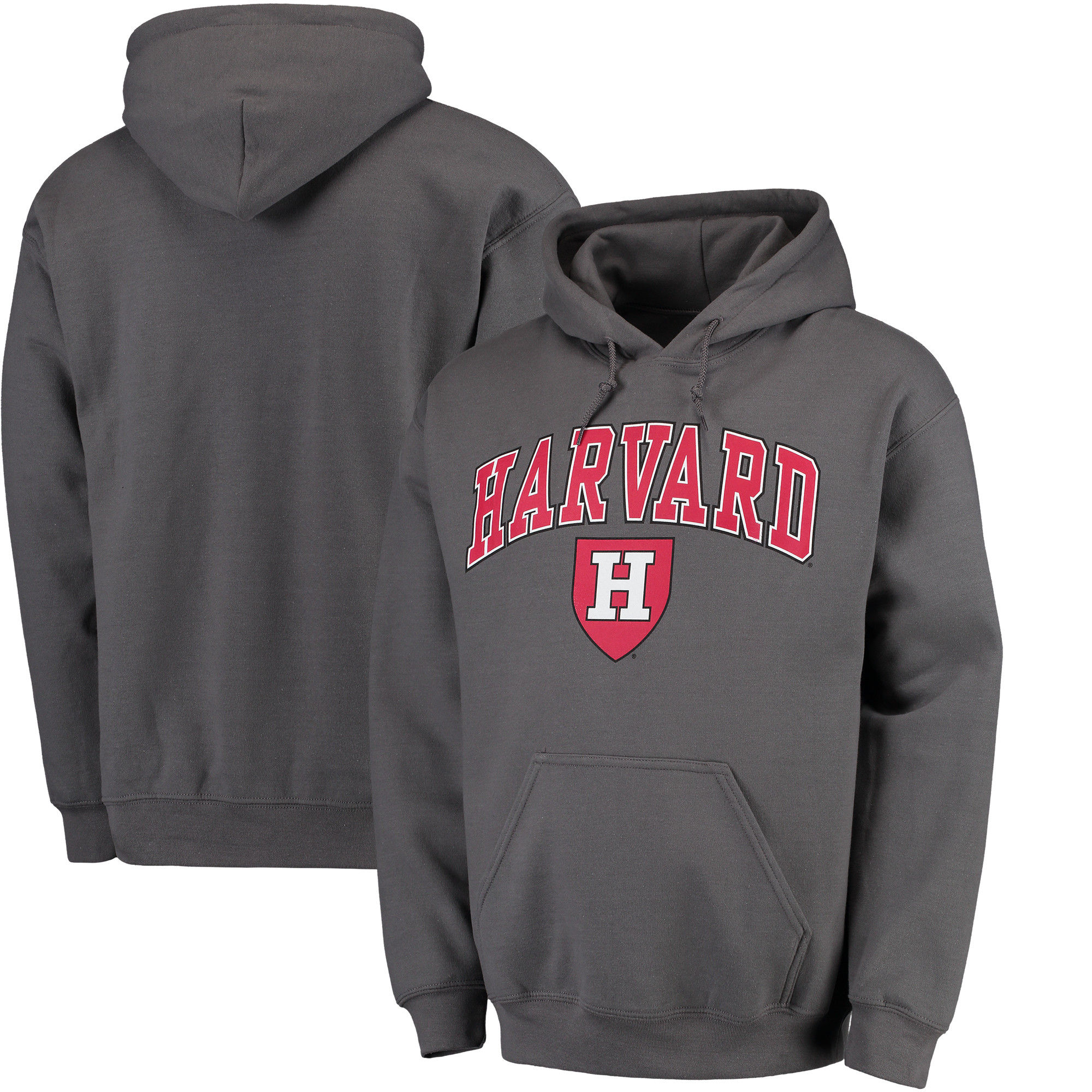 Harvard Crimson Charcoal Campus Pullover Hoodie