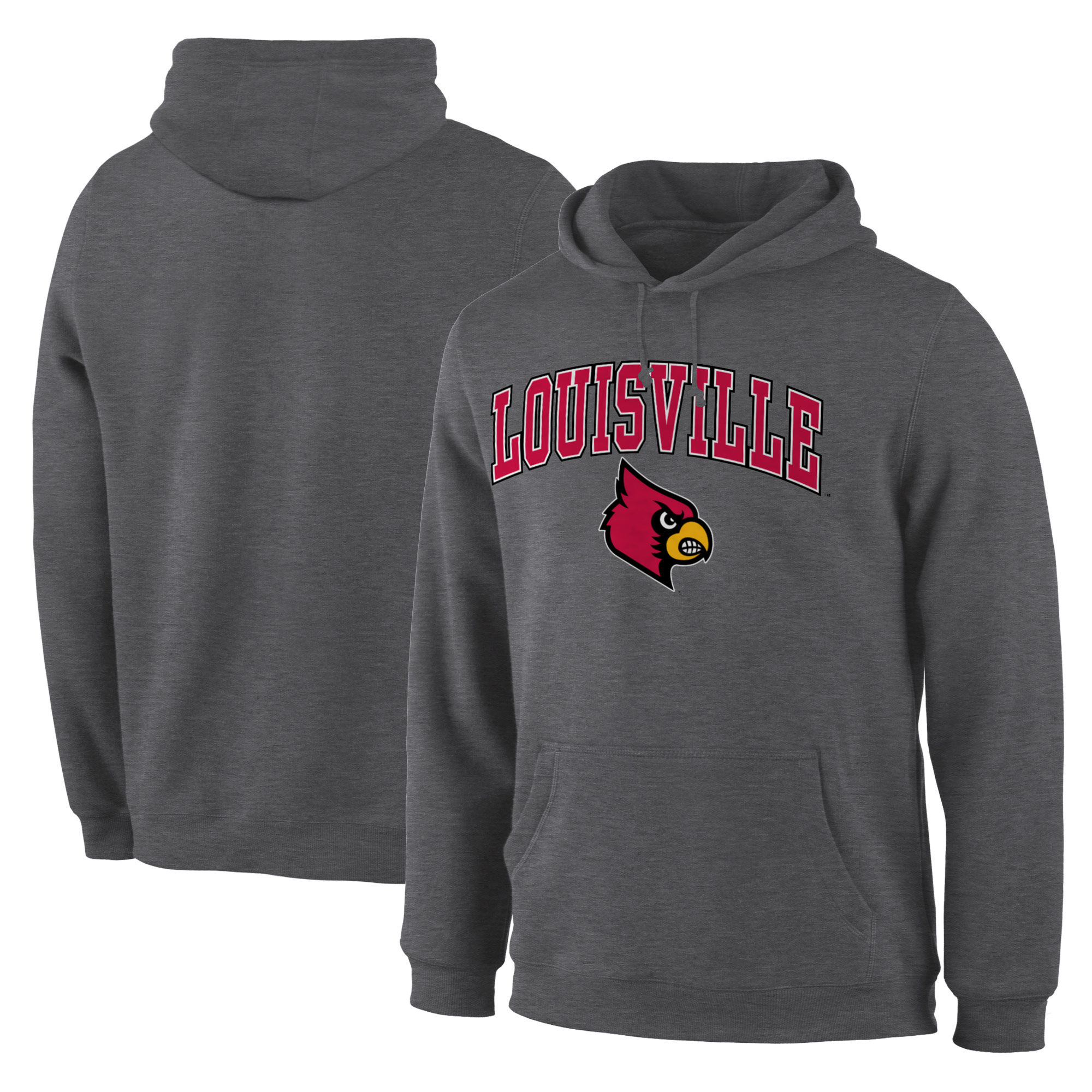 Louisville Cardinals Charcoal Campus Pullover Hoodie