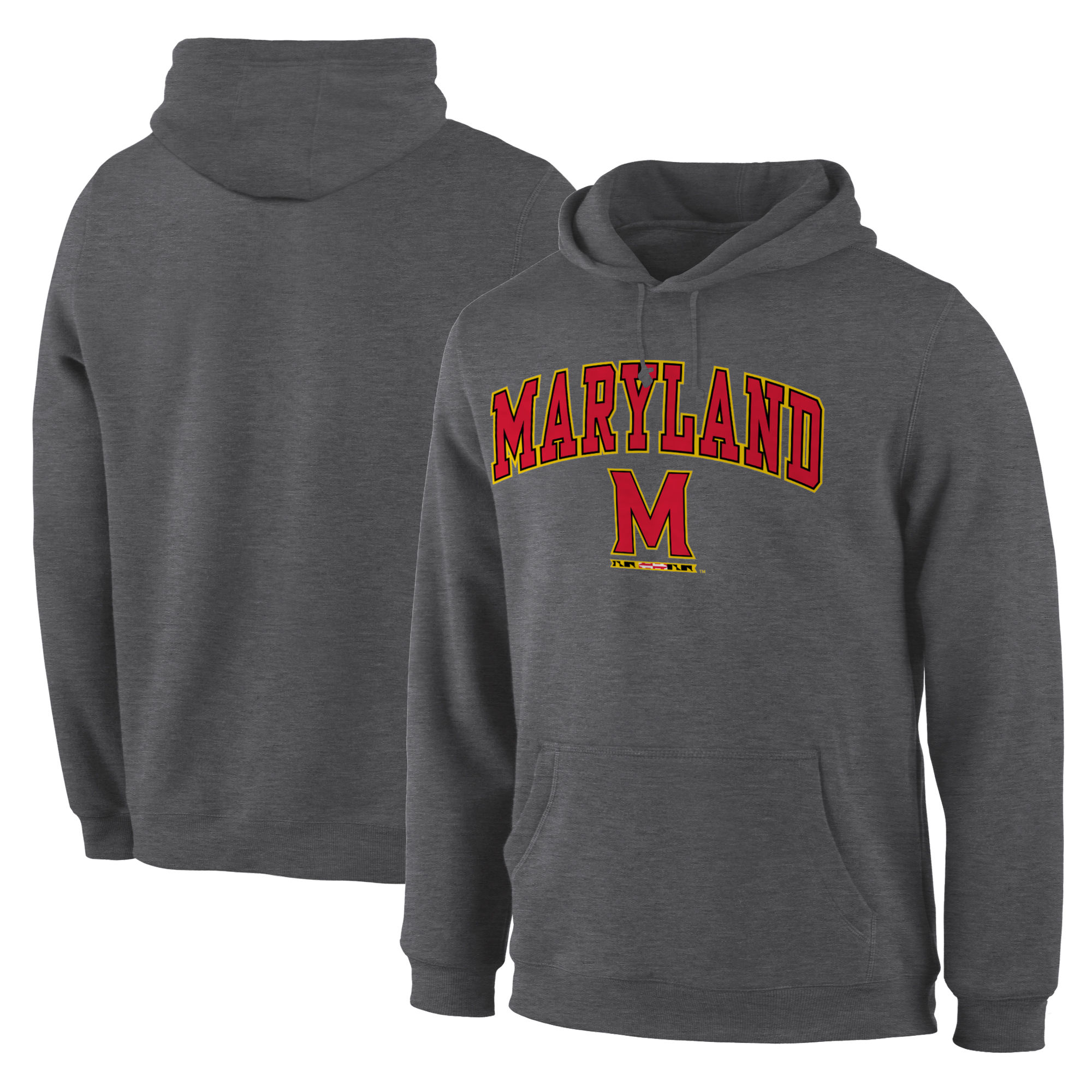 Maryland Terrapins Charcoal Campus Pullover Hoodie