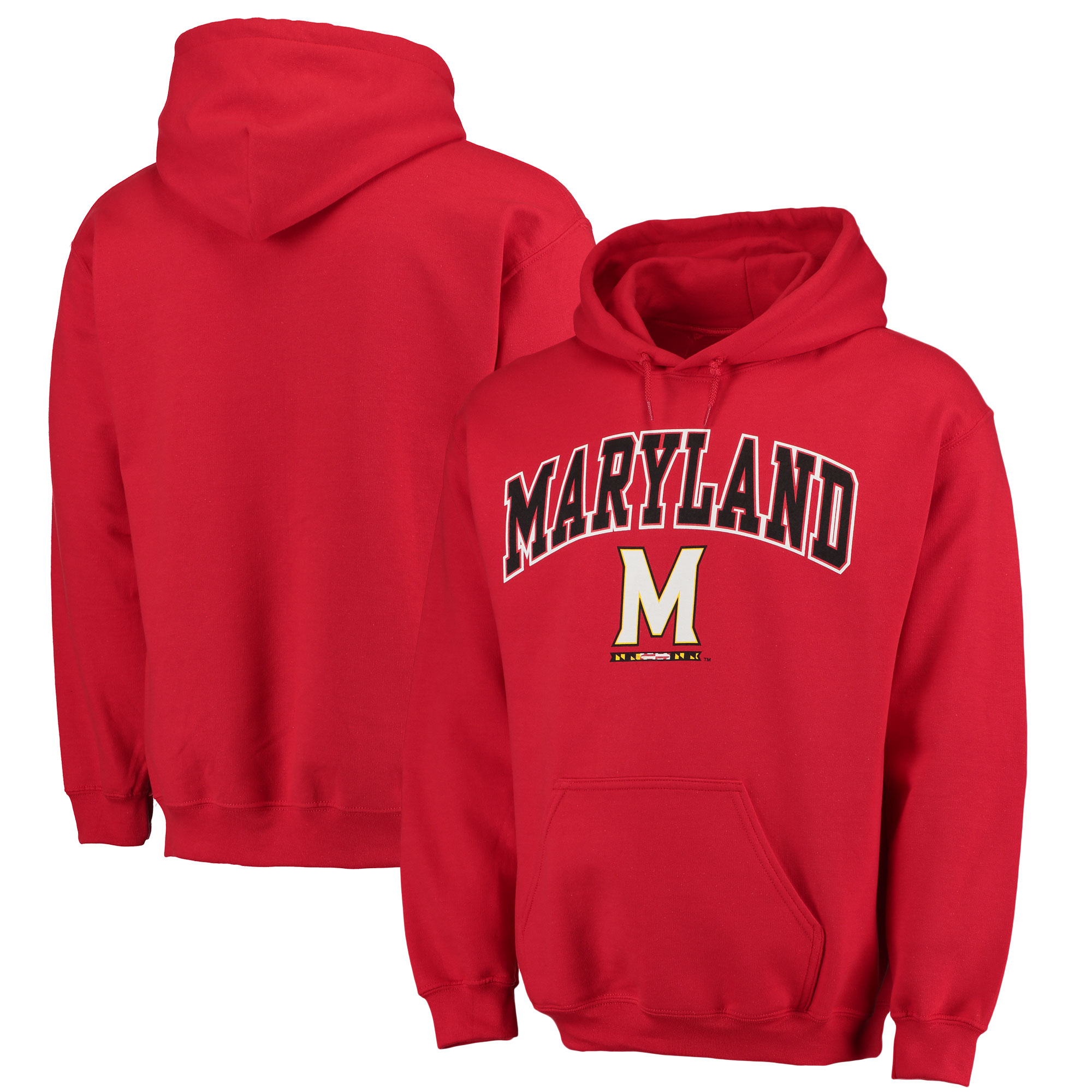 Maryland Terrapins Red Campus Pullover Hoodie