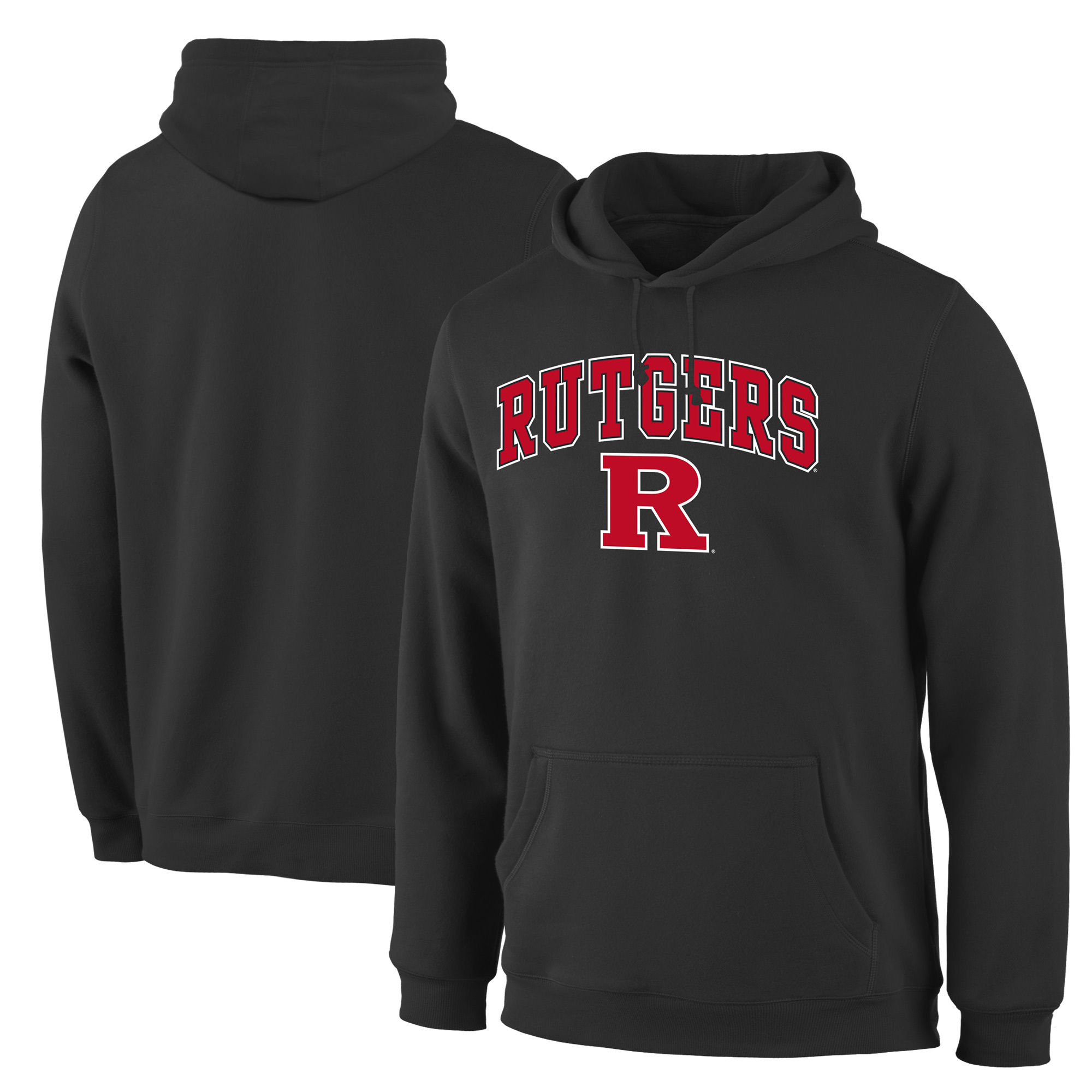 Rutgers Scarlet Knights Black Campus Pullover Hoodie