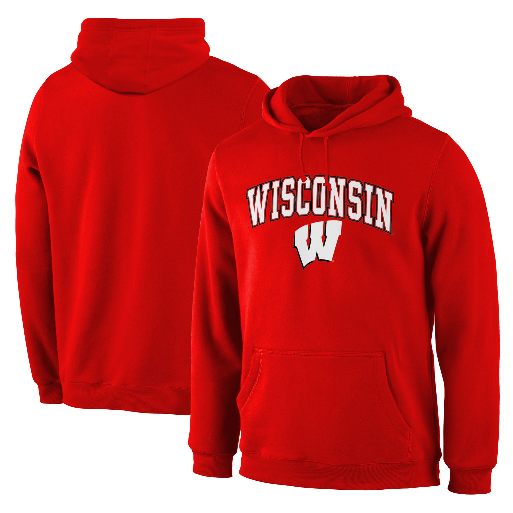 Wisconsin Badgers Red Campus Pullover Hoodie