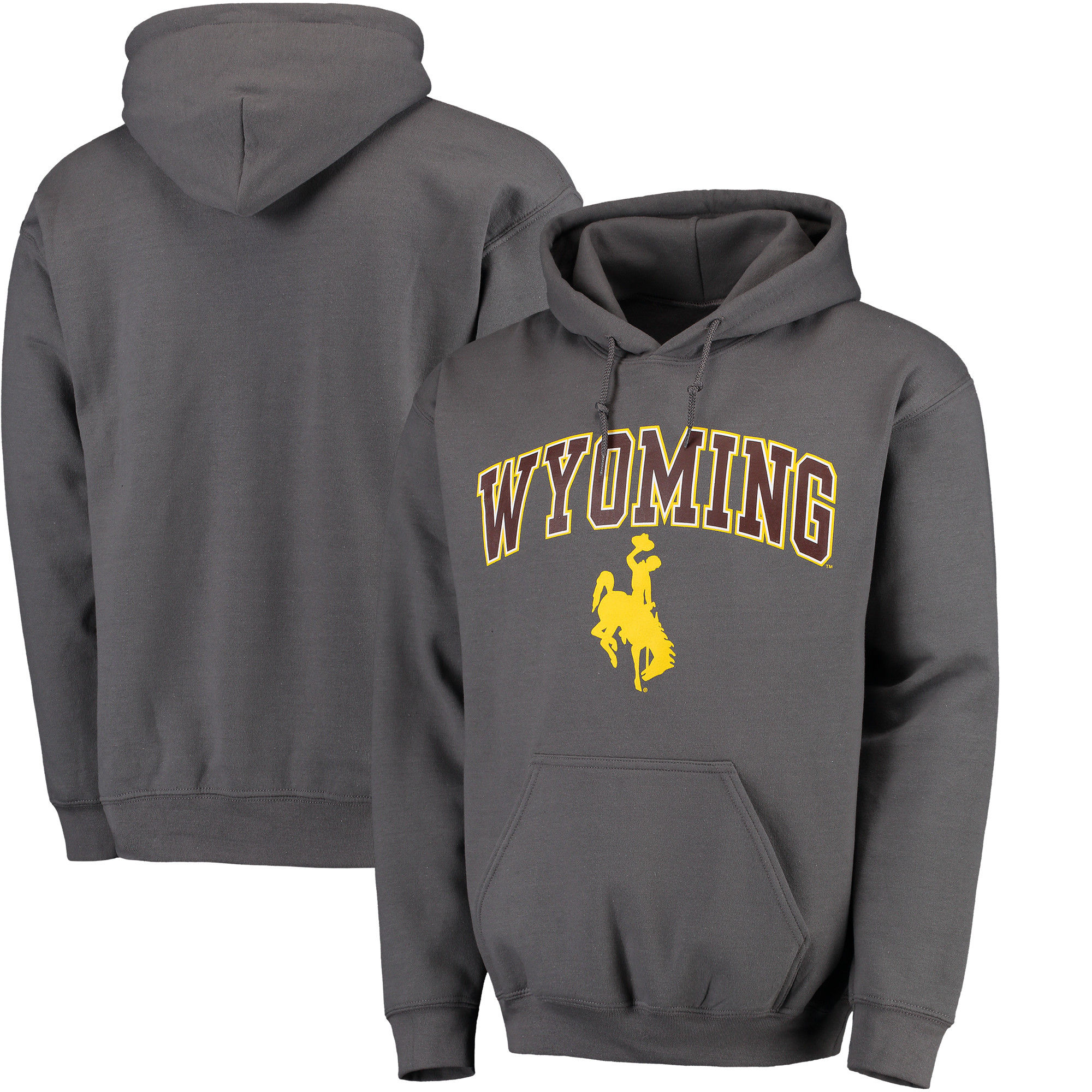 Wyoming Cowboys Charcoal Campus Pullover Hoodie