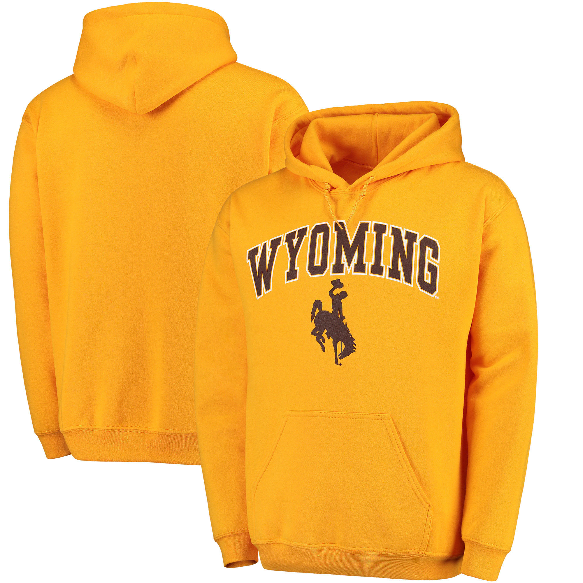 Wyoming Cowboys Gold Campus Pullover Hoodie