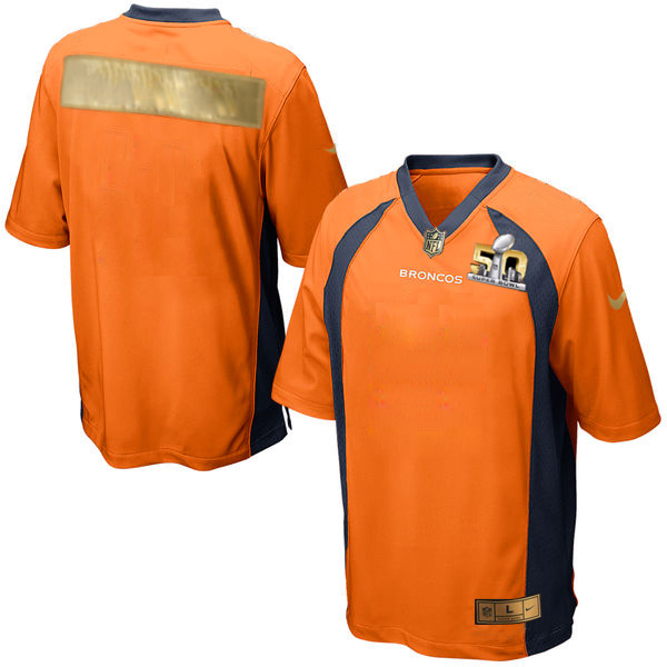 Nike Broncos Blank Orange Super Bowl 50 Champions Limited Jersey