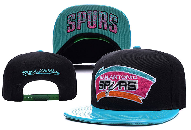 Spurs Team Logo Black Adjustable Hat YD