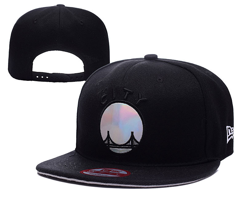 Warriors Team Logo Black Adjustable Hat YD