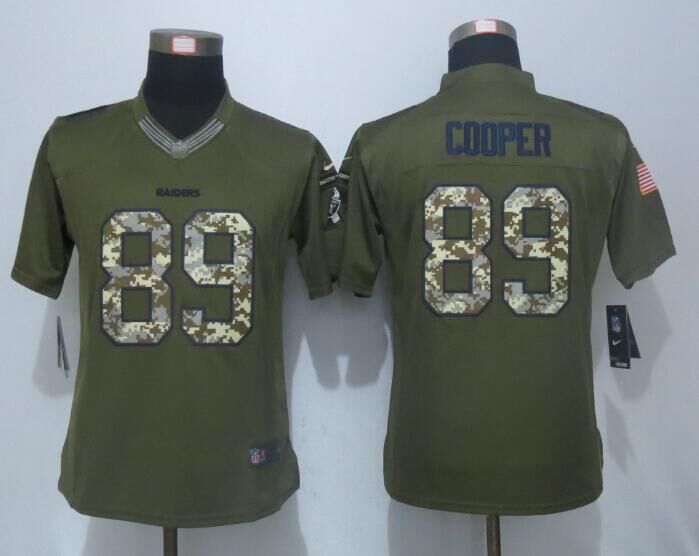 Nike Raiders 89 Amari Cooper Green Salute To Service Women Limited Jersey