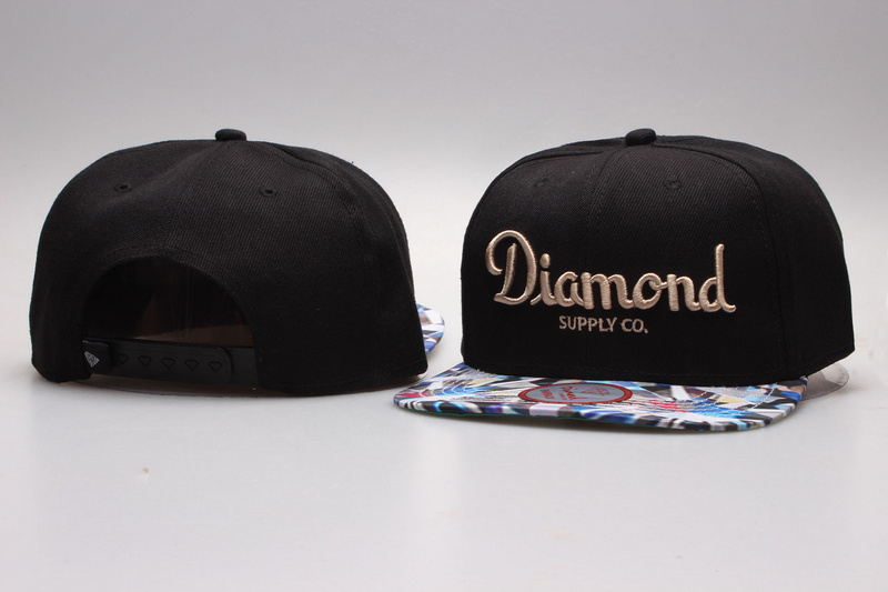 Diamond Fashion Black Adjustable Hat YP02