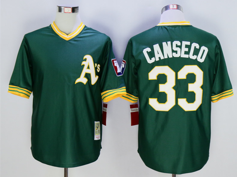 Athletics 33 Jose Canseco Green Throwback Jersey