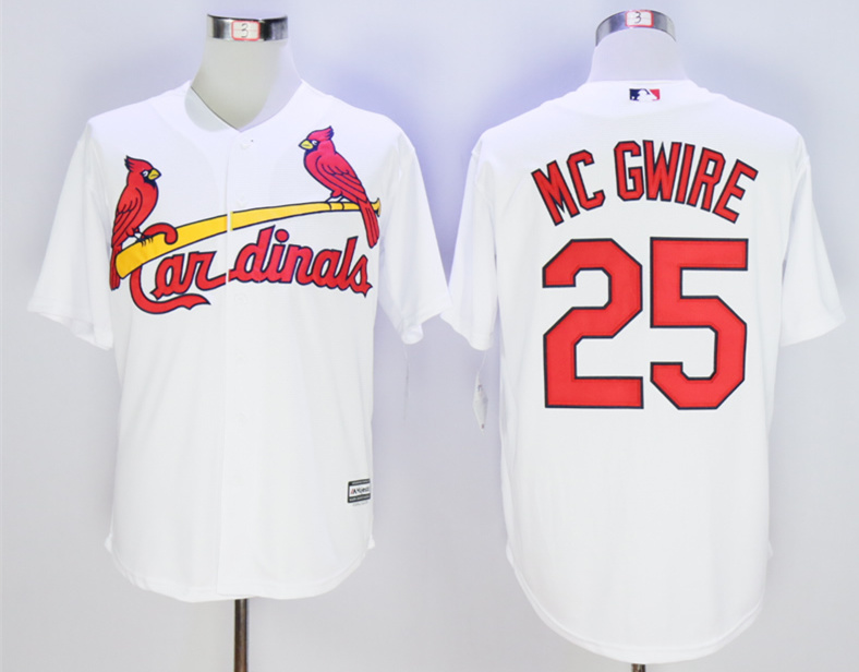 Cardinals 25 Mark McGwire White New Cool Base Jersey