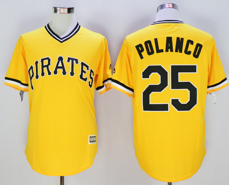 Pirates 25 Gregory Polanco Gold New Cool Base Jersey