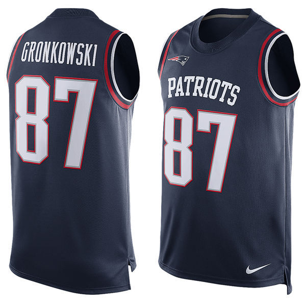 Nike Patriots 87 Rob Gronkowski Player Name & Number Tank Top