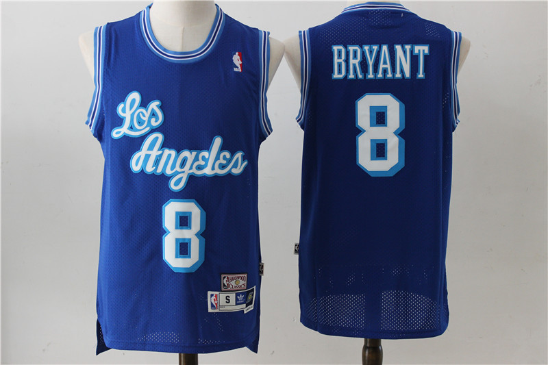 Lakers 8 Kobe Bryant Blue Hardwood Classics Jersey