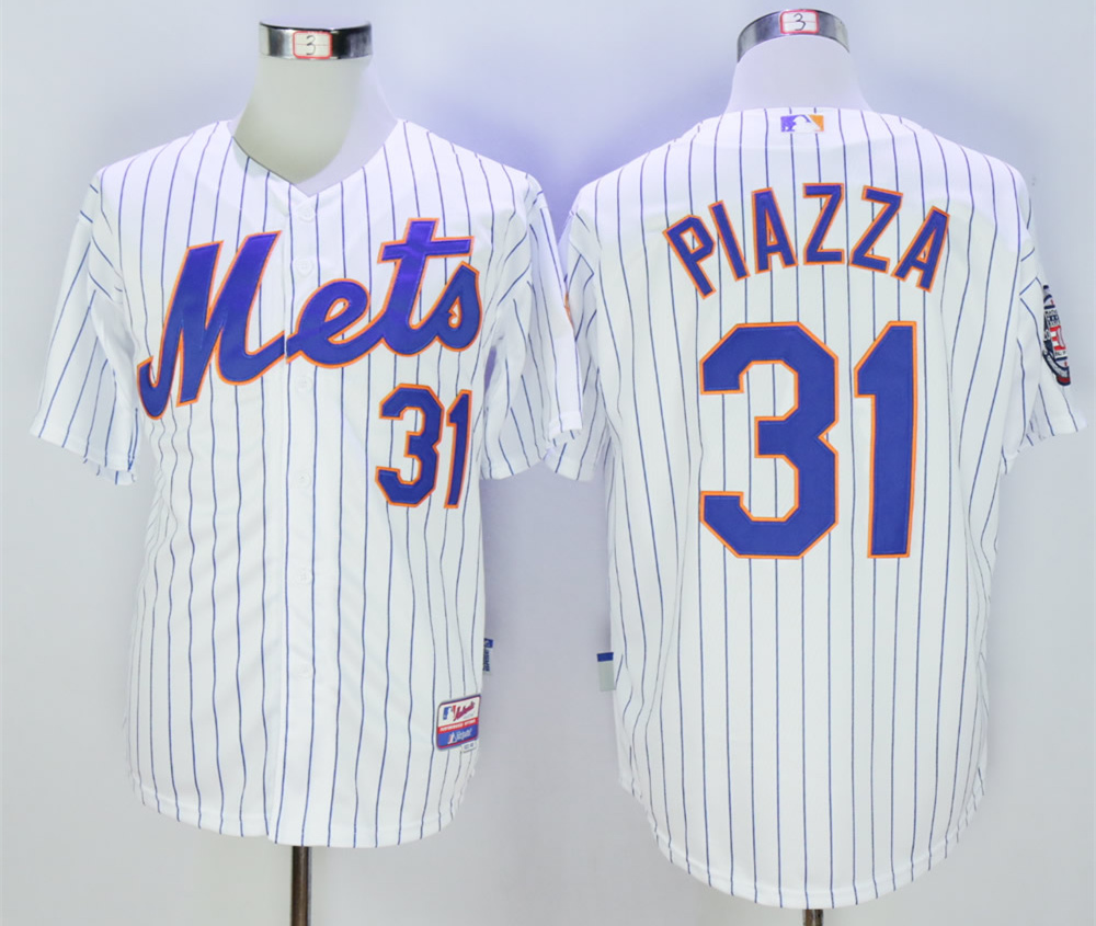 Mets 31 Mike Piazza White 2016 Hall Of Fame Cool Base Jersey