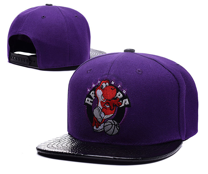Raptors Cartoon Logo Purple Adjustable Hat LH