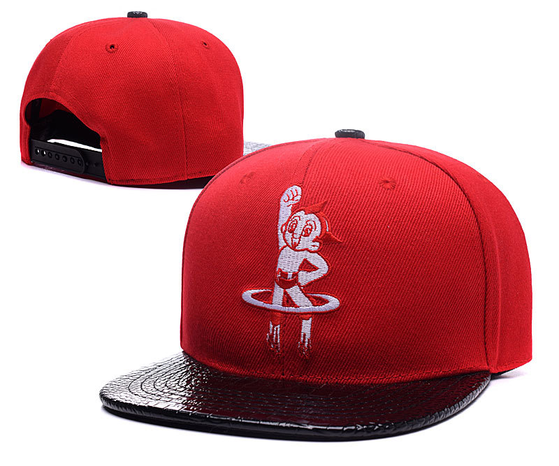 Rockets Cartoon Logo Red Adjustable Hat LH