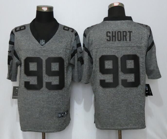 Nike Panthers 99 Kawann Short Gray Gridiron Gray Limited Jersey
