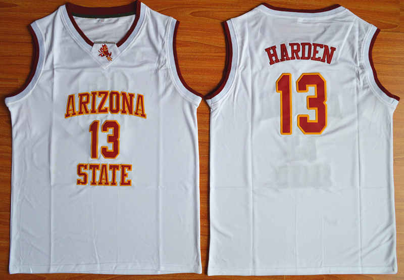 Arizona State Sun Devils 13 James Harden White College Basketball Jersey