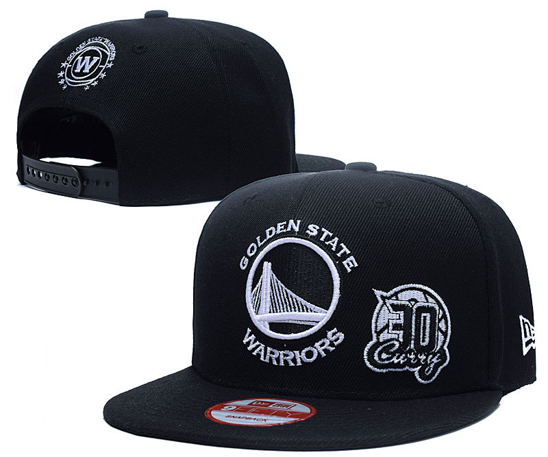 Warriors 30 Stephen Curry Black Adjustable Hat LH