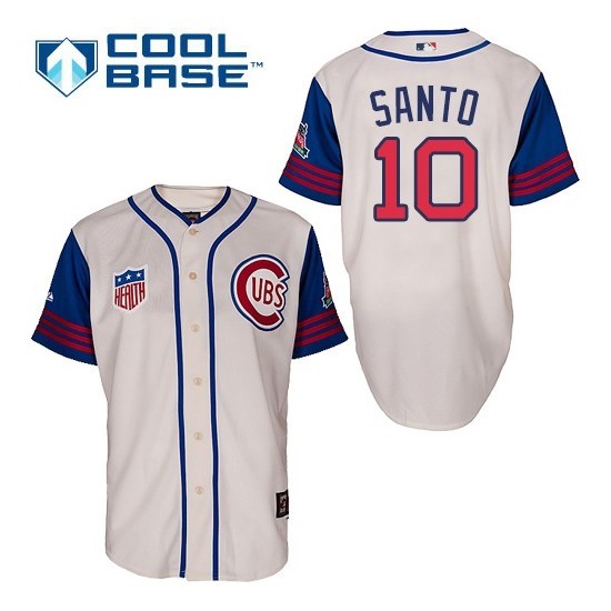 Cubs 10 Ron Santo Cream 1942 Turn Back The Clock Cool Base Jersey