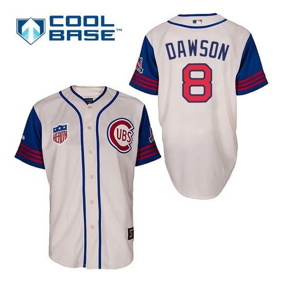 Cubs 8 Andre Dawson Cream 1942 Turn Back The Clock Cool Base Jersey