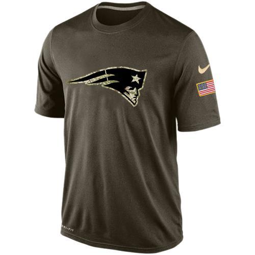 Patriots Team Logo Olive Salute To Service Men's T Shirt