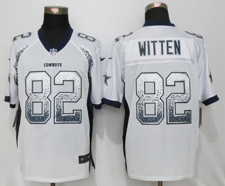 Nike Cowboys 82 Jason Witten White Drift Fashion Elite Jersey