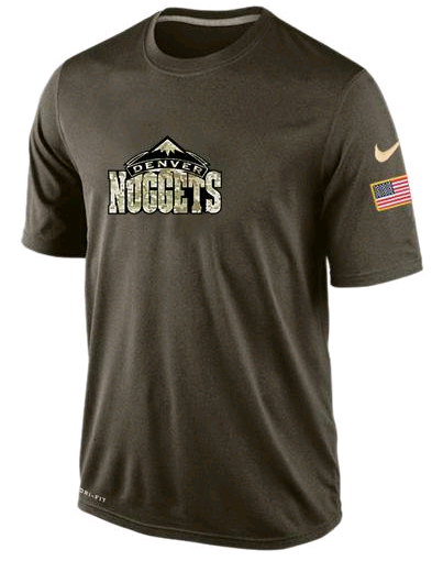 Nike Denver Nuggets Olive Salute To Service Men's Dri-Fit T-Shirt