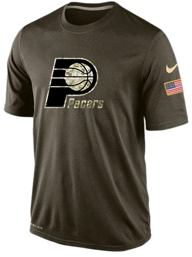 Nike Indiana Pacers Olive Salute To Service Men's Dri-Fit T-Shirt