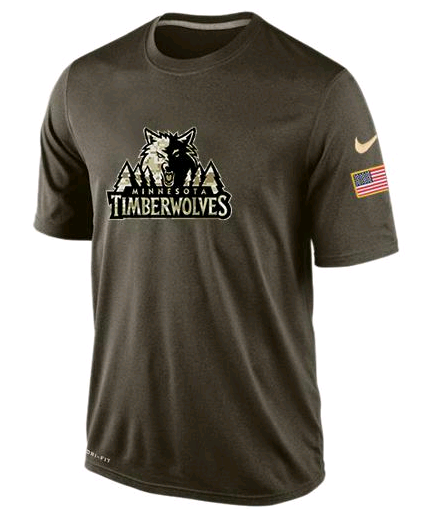 Nike Minnesota Timberwolves Olive Salute To Service Men's Dri-Fit T-Shirt