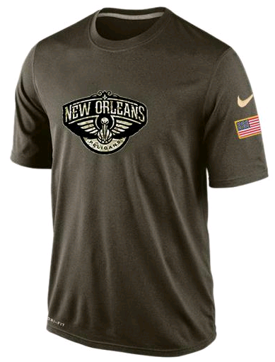 Nike New Orleans Pelicans Olive Salute To Service Men's Dri-Fit T-Shirt
