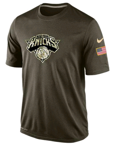 Nike New York Knicks Olive Salute To Service Men's Dri-Fit T-Shirt