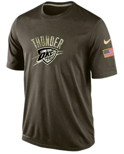 Nike Oklahoma City Thunder Olive Salute To Service Men's Dri-Fit T-Shirt