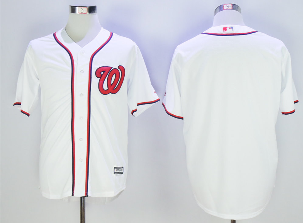 Nationals Blank White New Cool Base Jersey