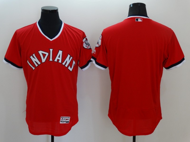 Indians Blank Red Cooperstown Flexbase Jersey