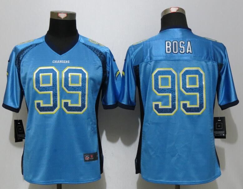 Nike Chargers 99 Joey Bosa Blue Women Drift Fashion Jersey