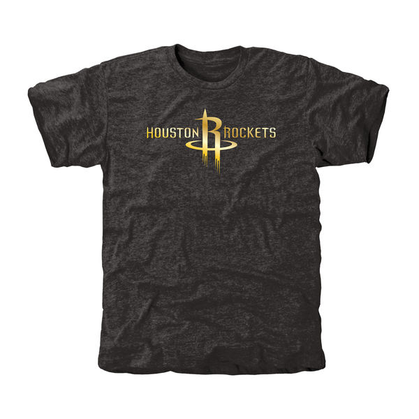 Houston Rockets Gold Collection Tri Blend T-Shirt Black