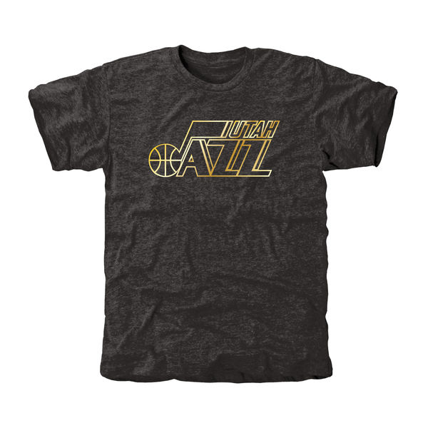 Utah Jazz Gold Collection Tri Blend T-Shirt Black