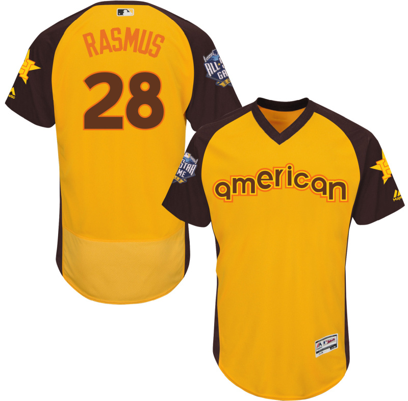 Astros 28 Colby Rasmus Yellow 2016 All-Star Game Cool Base Batting Practice Player Jersey