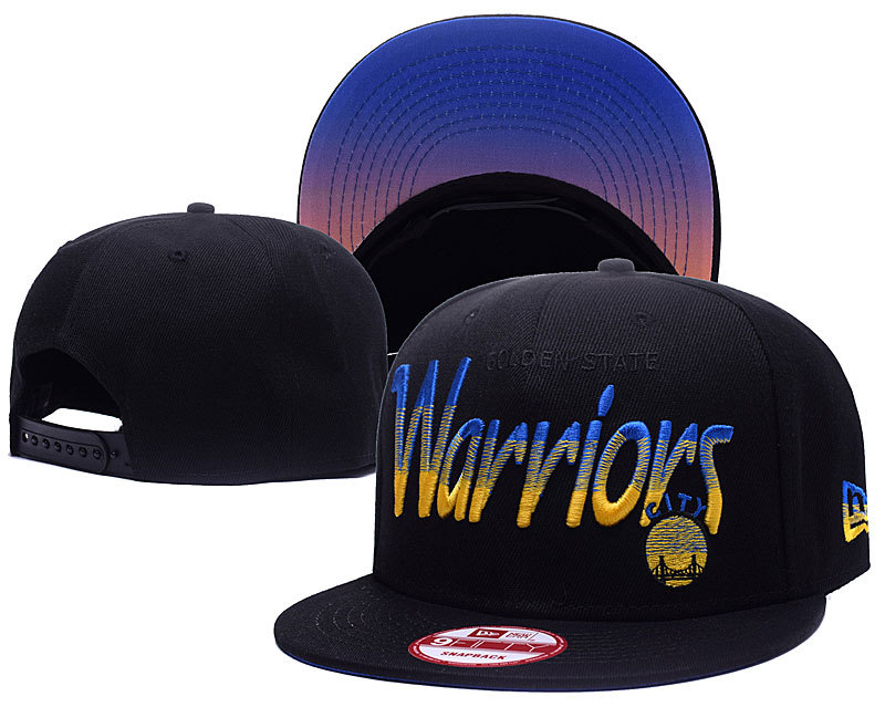 Warriors Team Logo Black Adjustable Hat GS