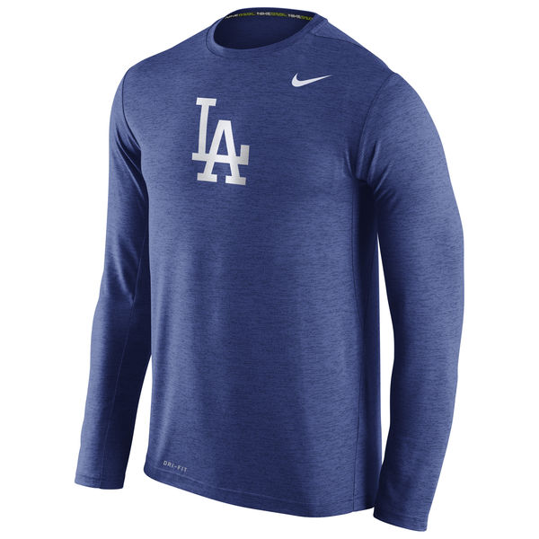 LA Dodgers Nike Stadium Dri-Fit Touch Long Sleeve Men's T-Shirt Royal