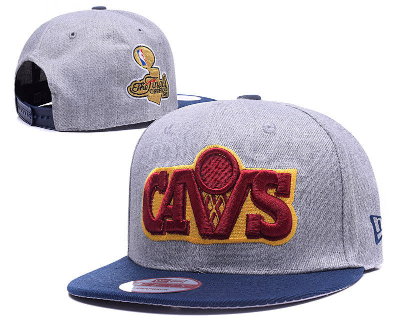 Cavaliers Team Logo Grey 2016 The Finals Champions Adjustable Hat LH2