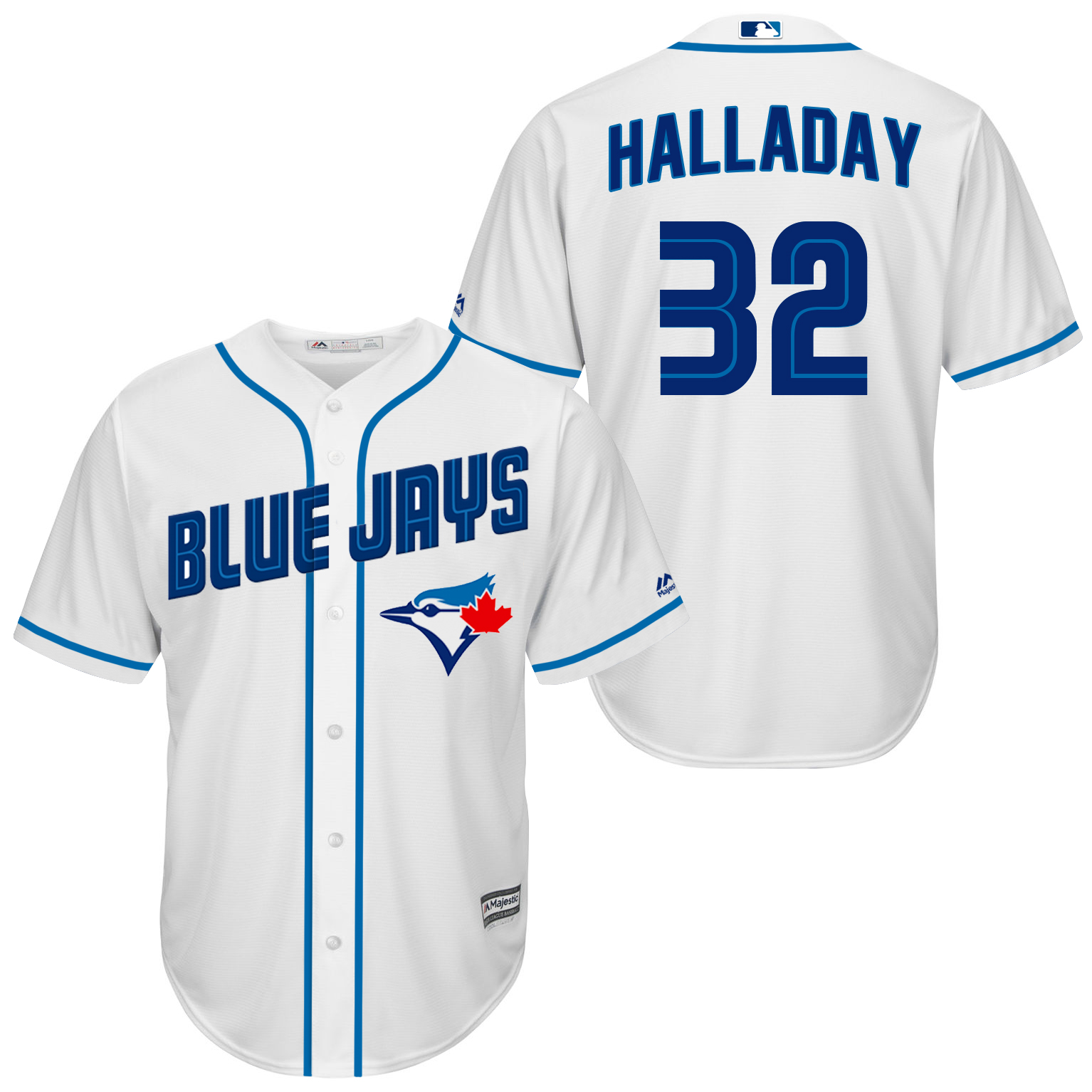 Blue Jays 32 Roy Halladay White New Cool Base Jersey